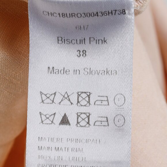 Chloe SS18 Biscuit Pink Embroidered Linen Mini Dress - Picture 9 of 11